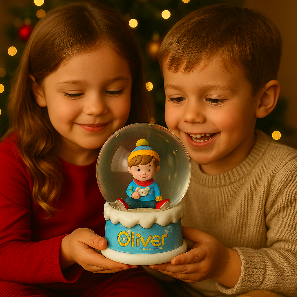 Oliver the Ornament Musical Snow Globe - Oliver