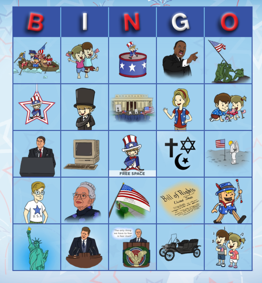 Patriotic Picture Bingo