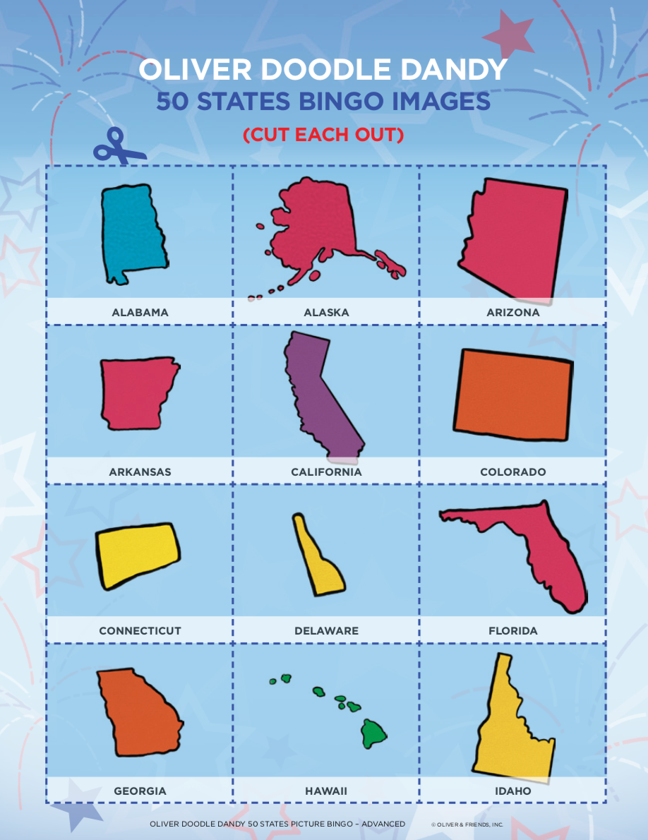 Picture Bingo - 50 States Advanced