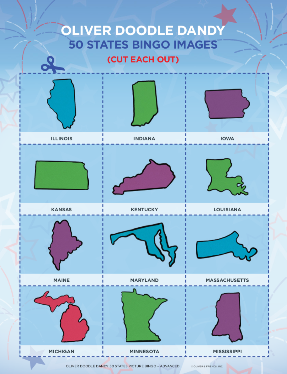 Picture Bingo - 50 States Advanced