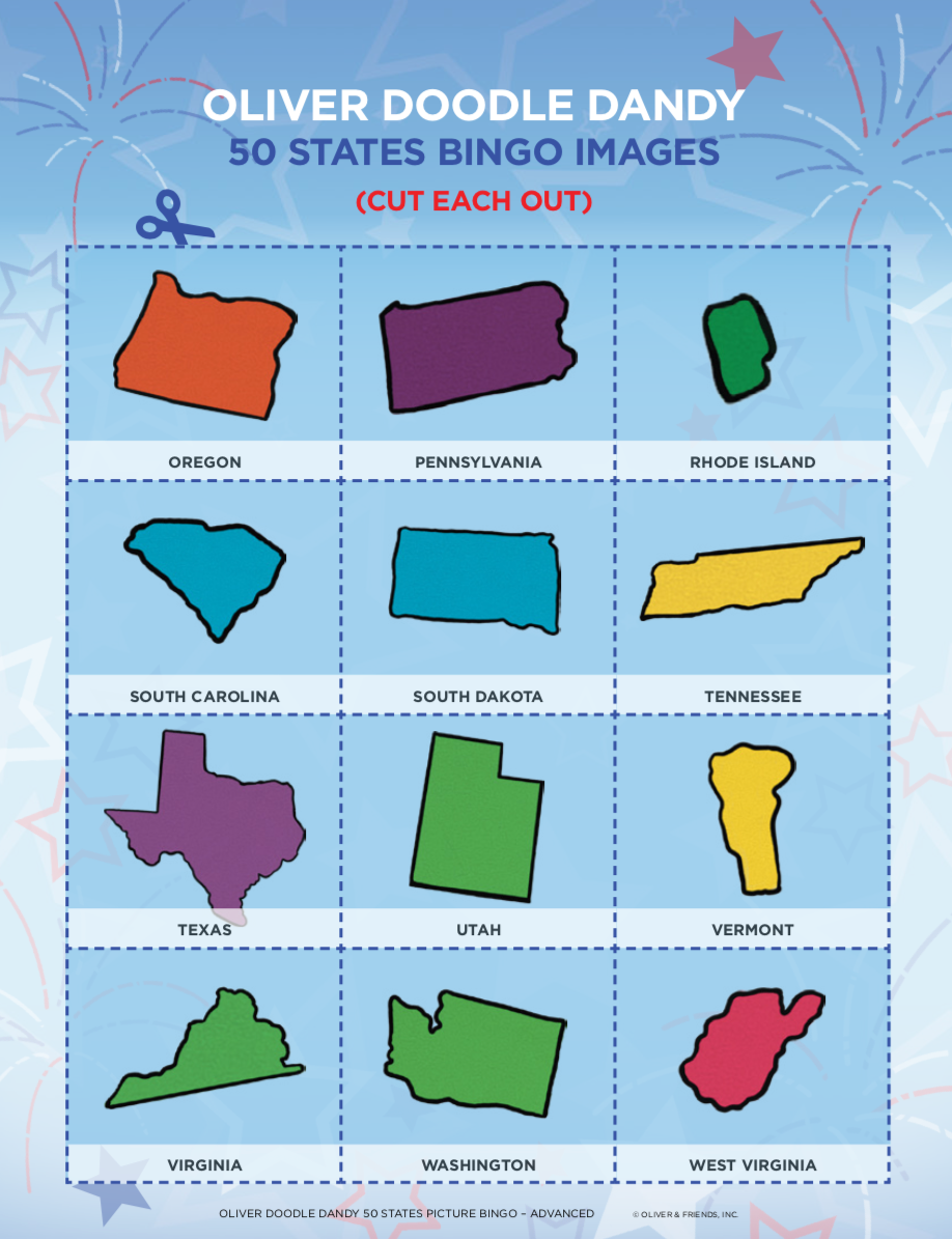 Picture Bingo - 50 States Advanced