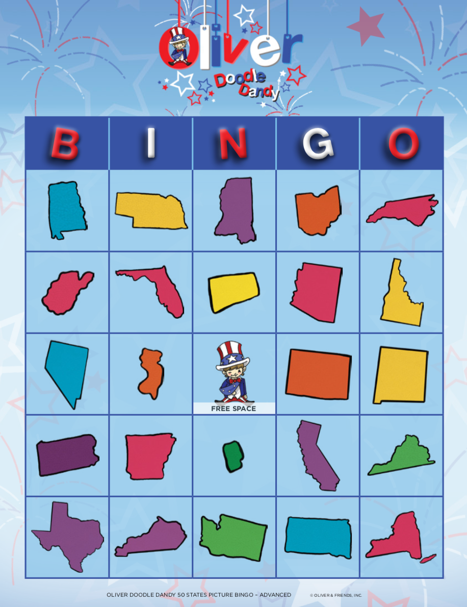 Picture Bingo - 50 States Advanced