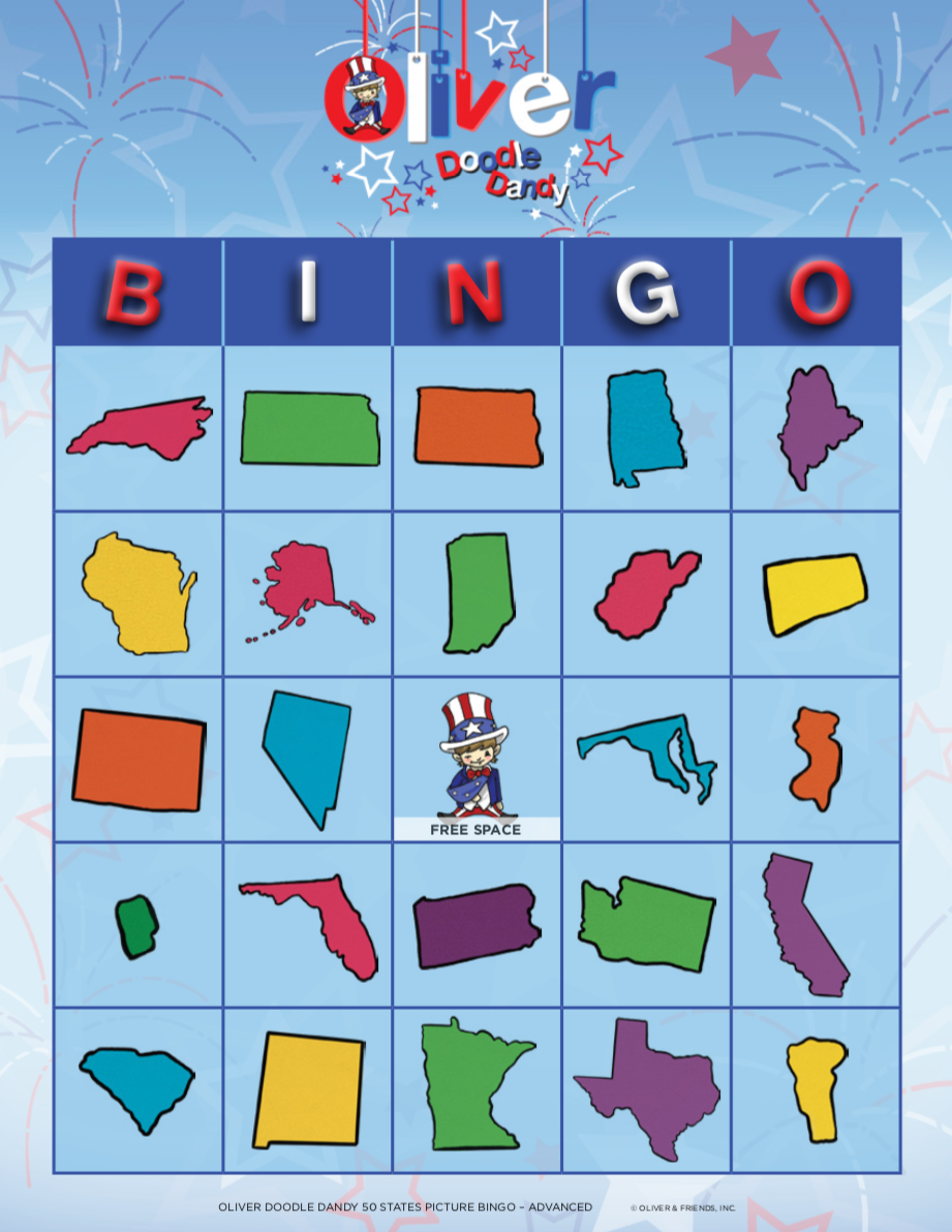 Picture Bingo - 50 States Advanced