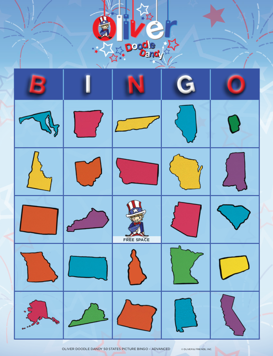 Picture Bingo - 50 States Advanced