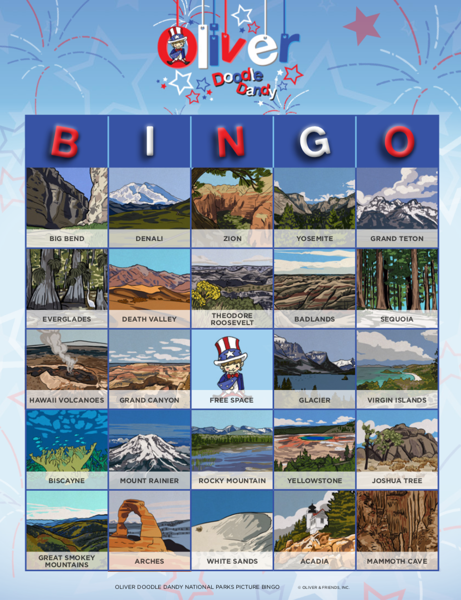 Picture Bingo - National Parks