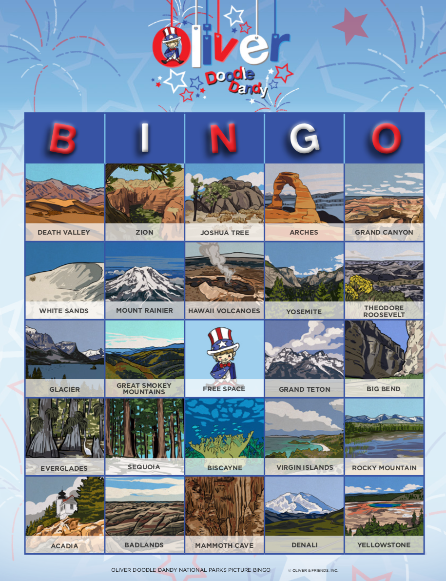 Picture Bingo - National Parks