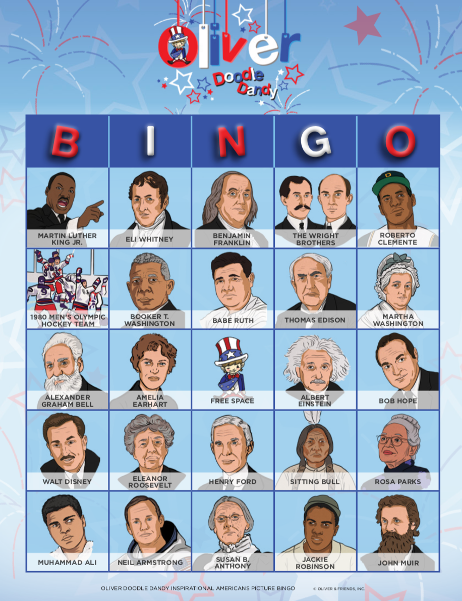 Picture Bingo - Inspirational Americans