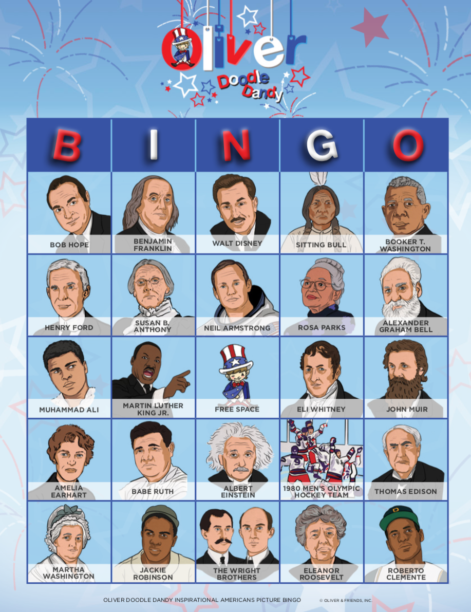 Picture Bingo - Inspirational Americans