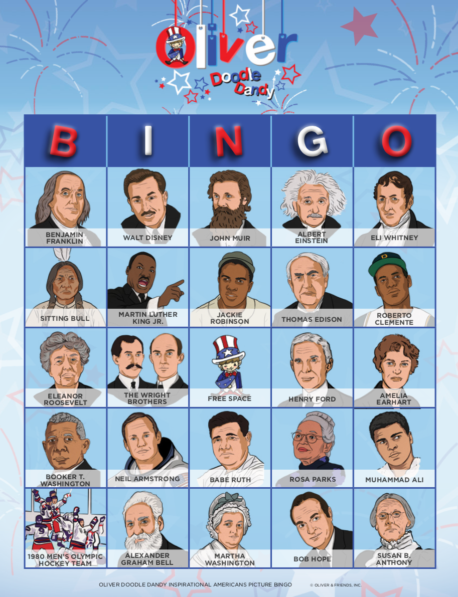 Picture Bingo - Inspirational Americans