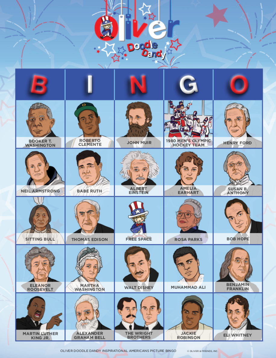 Picture Bingo - Inspirational Americans