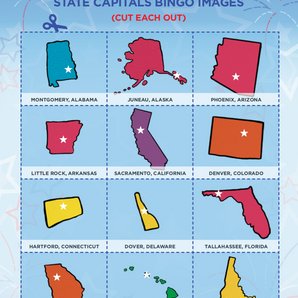 Picture Bingo - State Capitals Junior